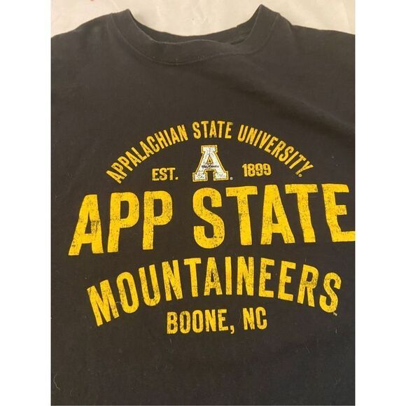 Appalachian state university long sleeved black Russel tshirt xl 46-48 mens - Picture 4 of 6